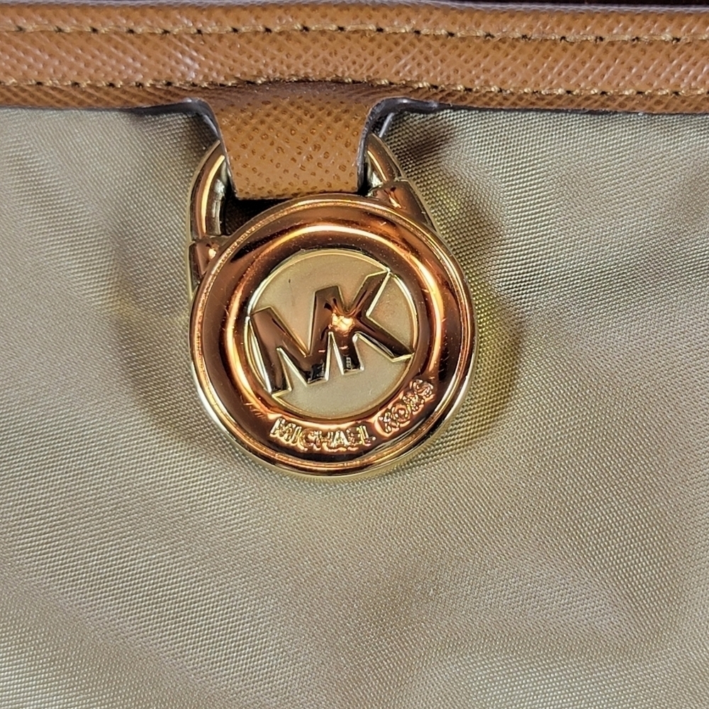 KORS Michael Kors Tan and Beige Nylon Tote - Picture 3 of 7